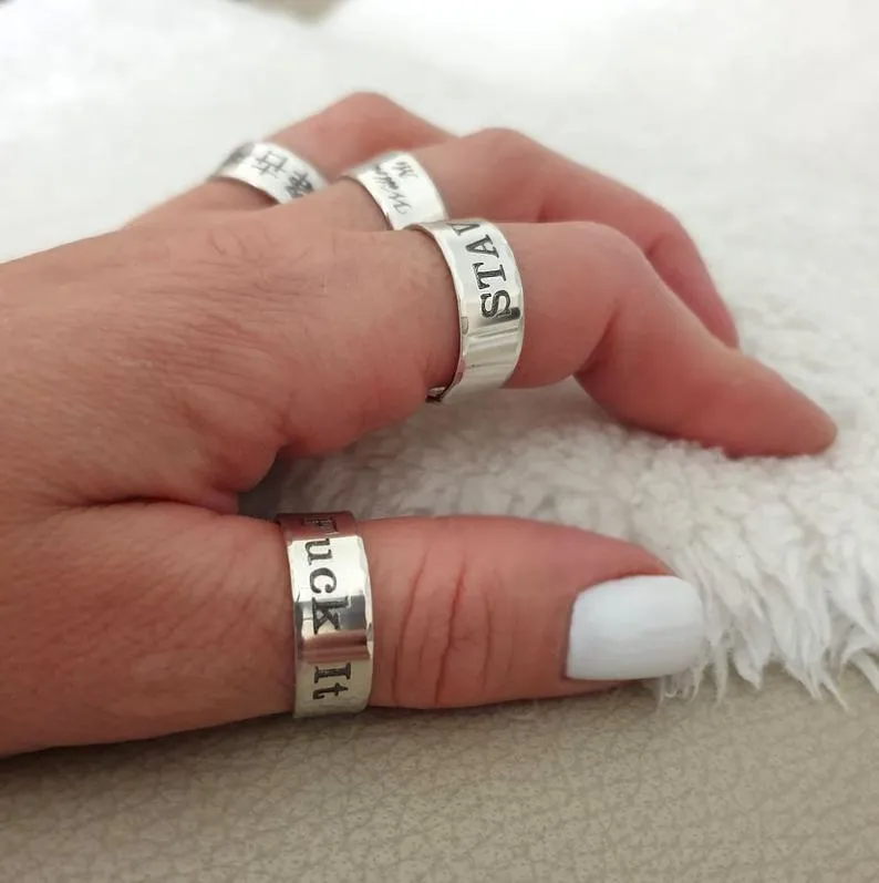 Graduation Gift - Custom Engraved Message Ring
