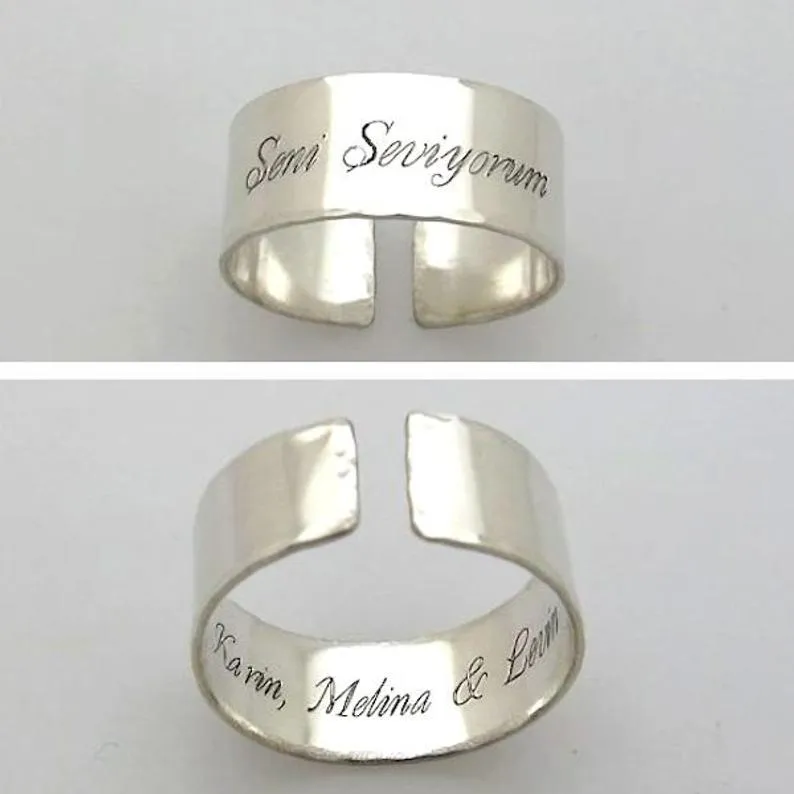 Graduation Gift - Custom Engraved Message Ring