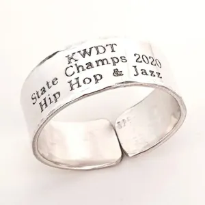 Graduation Gift - Custom Engraved Message Ring