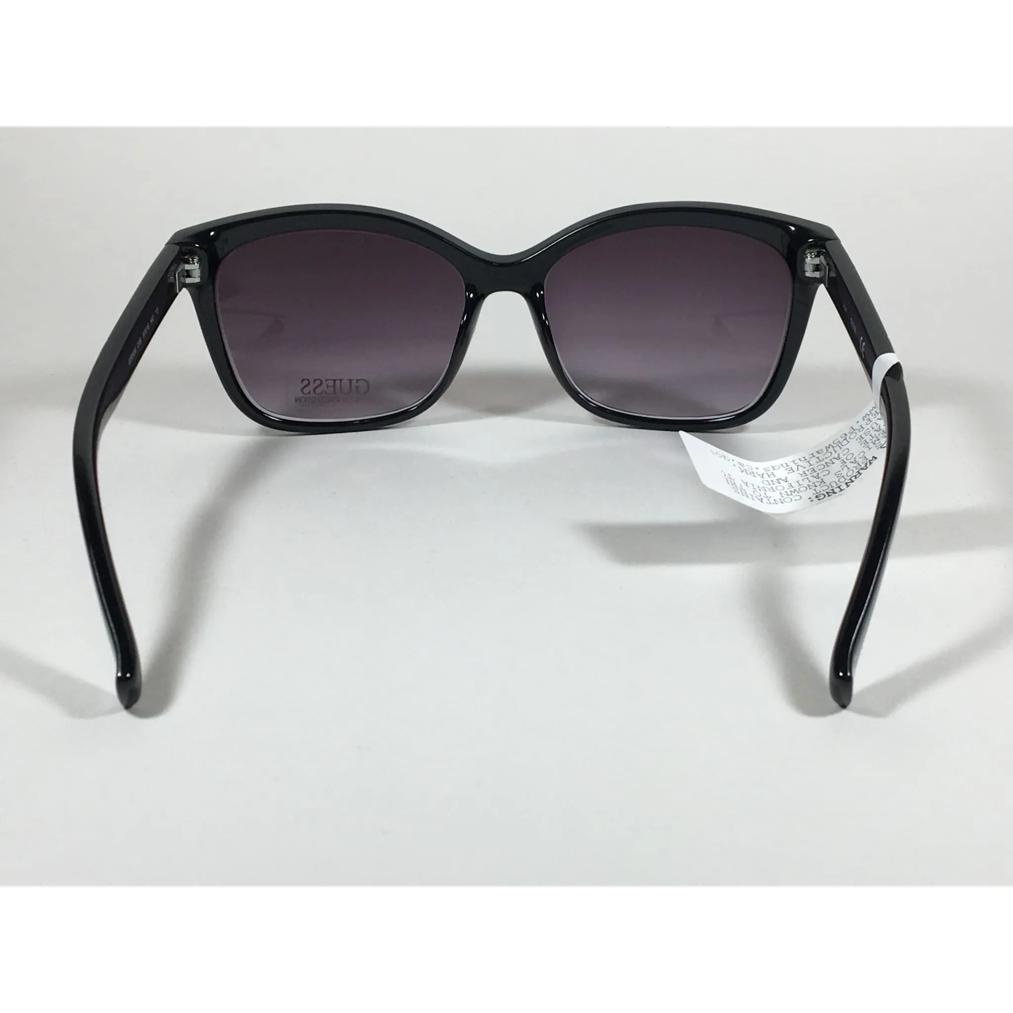 Guess Designer Sunglasses Matte Black And Shiny Black With Smoke Gradient Lens GF0300 01B