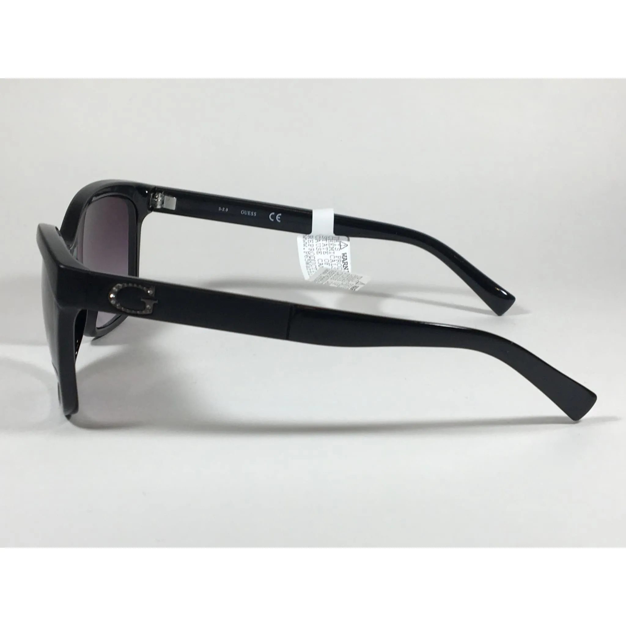 Guess Designer Sunglasses Matte Black And Shiny Black With Smoke Gradient Lens GF0300 01B