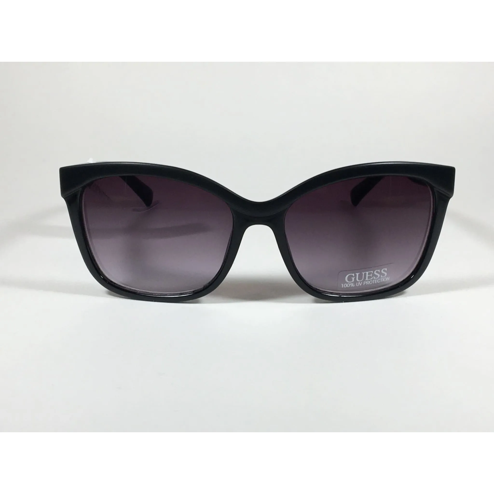 Guess Designer Sunglasses Matte Black And Shiny Black With Smoke Gradient Lens GF0300 01B