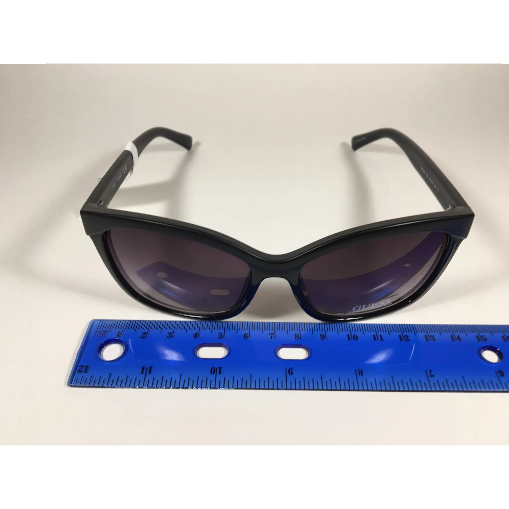 Guess Designer Sunglasses Matte Black And Shiny Black With Smoke Gradient Lens GF0300 01B
