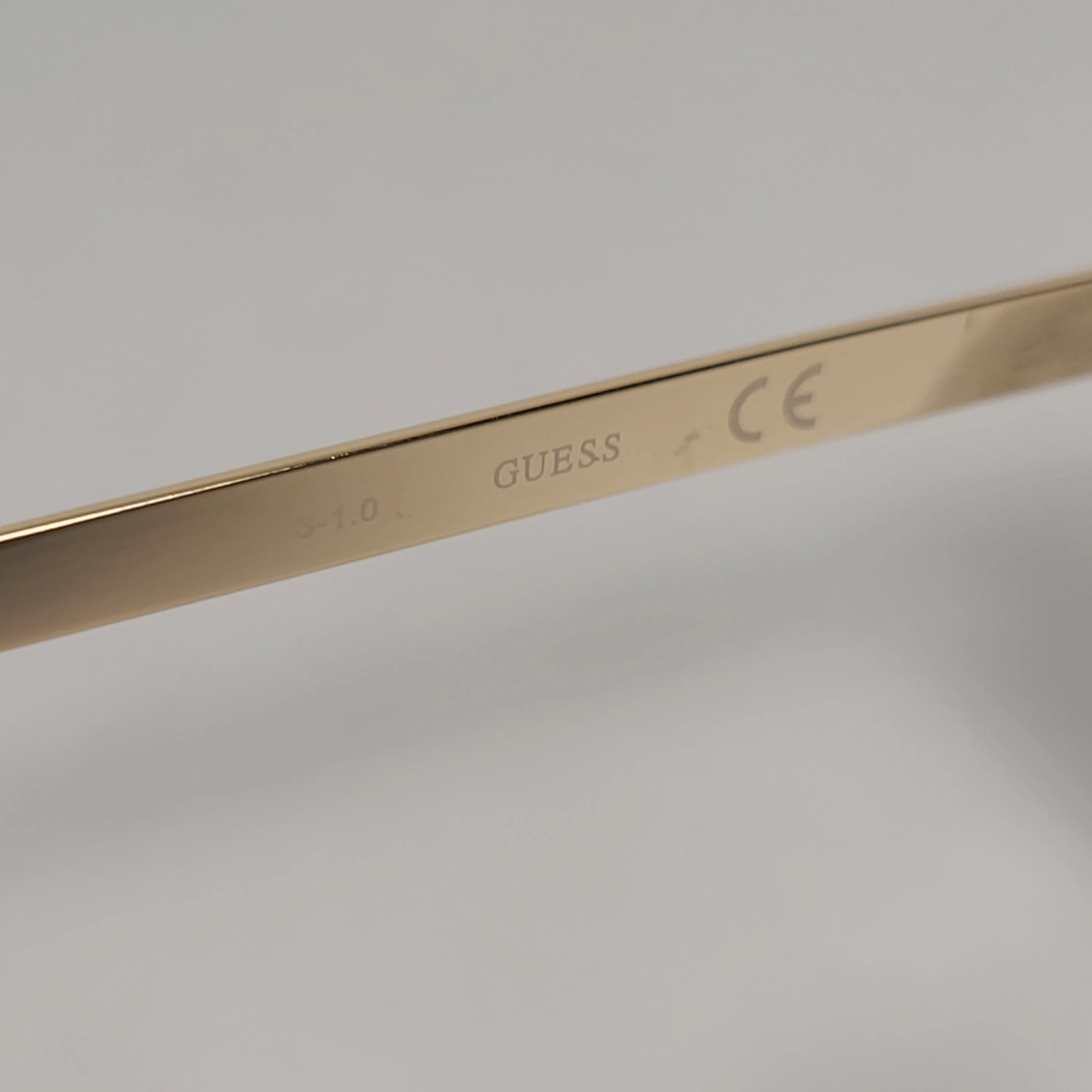 Guess Round Cat Eye Sunglasses GF0304 01C Shiny Black And Gold Frame Gray Smoke Lens