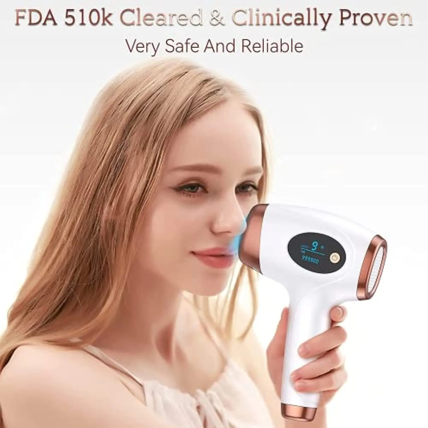 Hair Removal, Laser Permanent Hair Removal for Women and Men, 999900 Flashes UPGRADED At-Home Hair Removal Device for Facial Legs Arms Whole Body Treatment