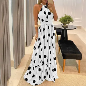 Halter Floral Long Dresses