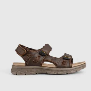 Harvie Comfort Strap Sandal Brown 00877