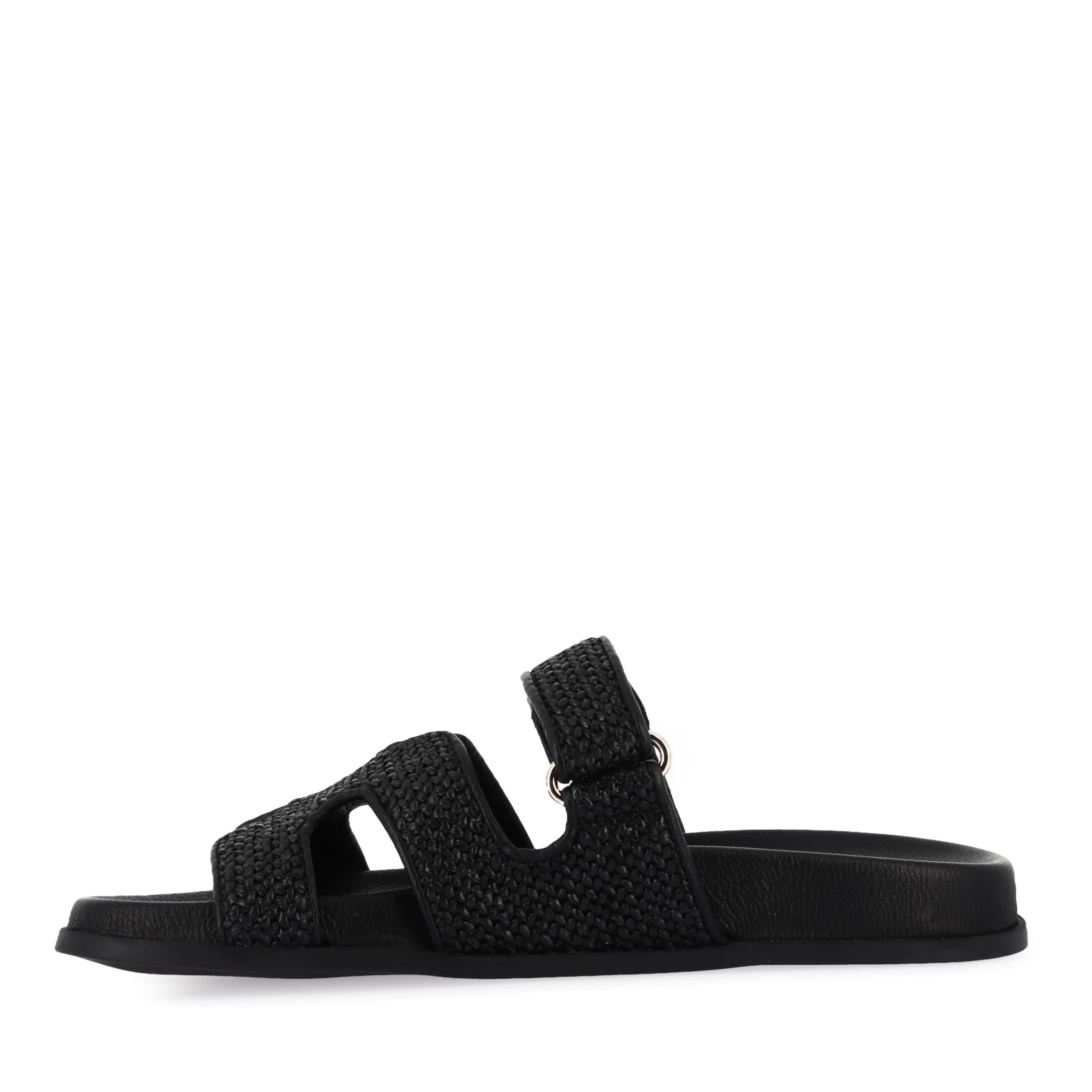 HAYZLEN - BLACK BLACK WOVEN LEATHER