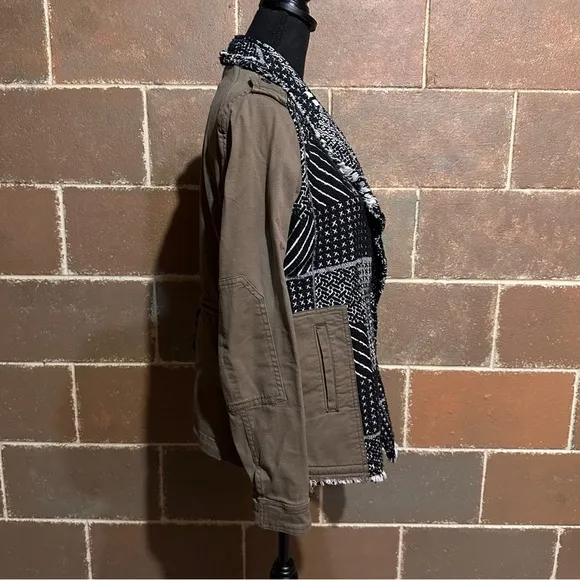 Hei Hei Anthropologie Tweed Utility Jacket Blazer Women's XS