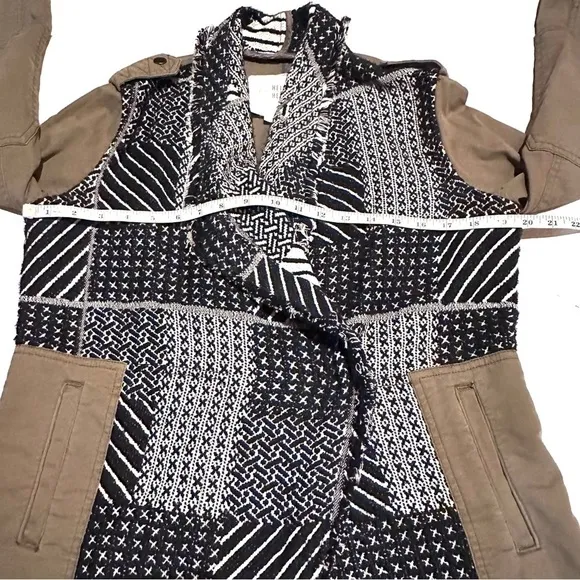 Hei Hei Anthropologie Tweed Utility Jacket Blazer Women's XS