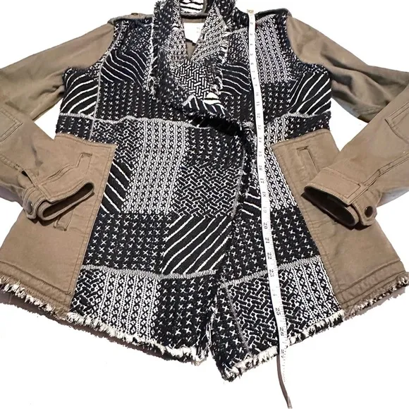 Hei Hei Anthropologie Tweed Utility Jacket Blazer Women's XS