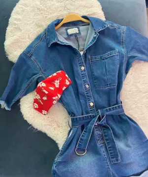 Hermosa Denim Romper