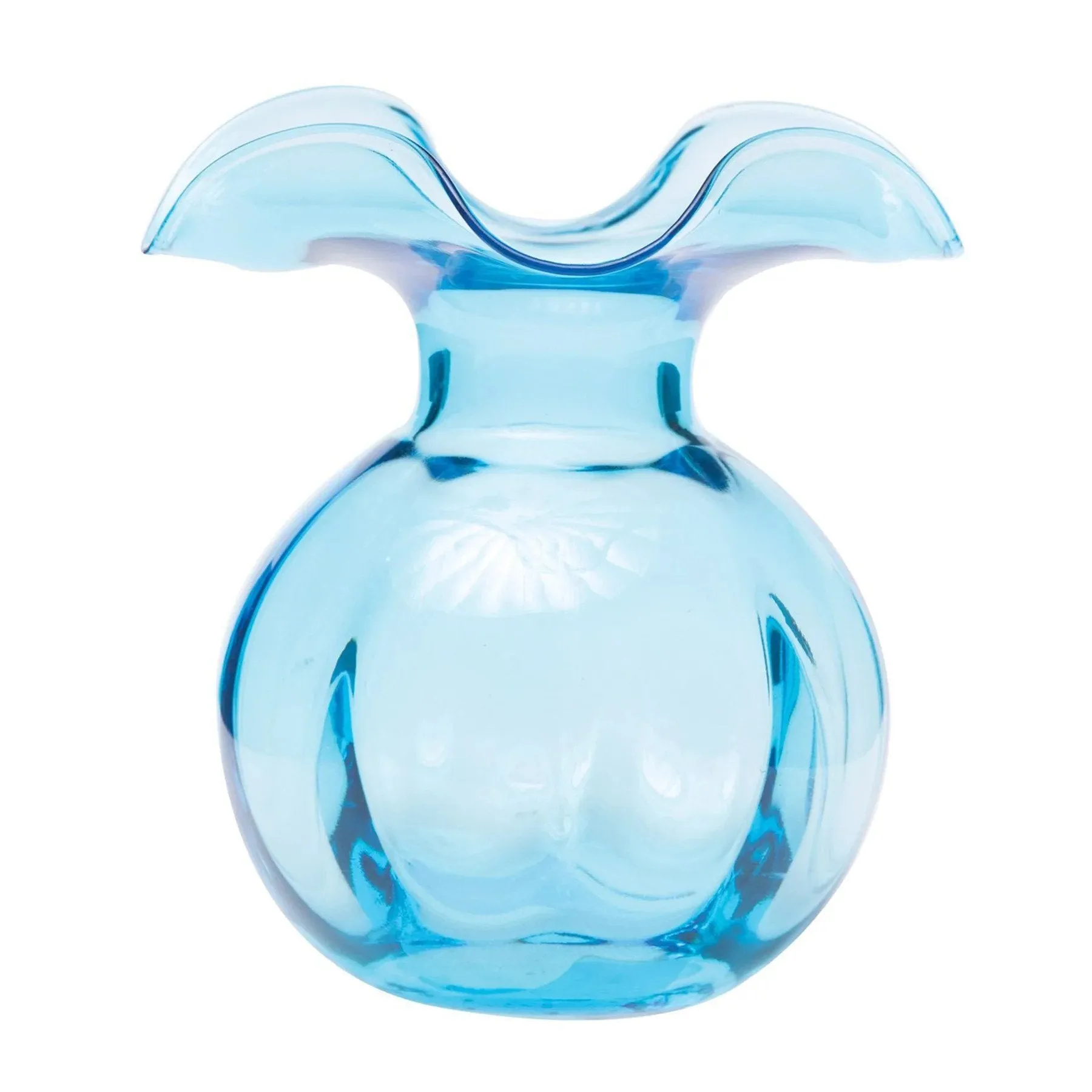 Hibiscus Fluted Aqua Medium Vase