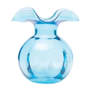 Hibiscus Fluted Aqua Medium Vase