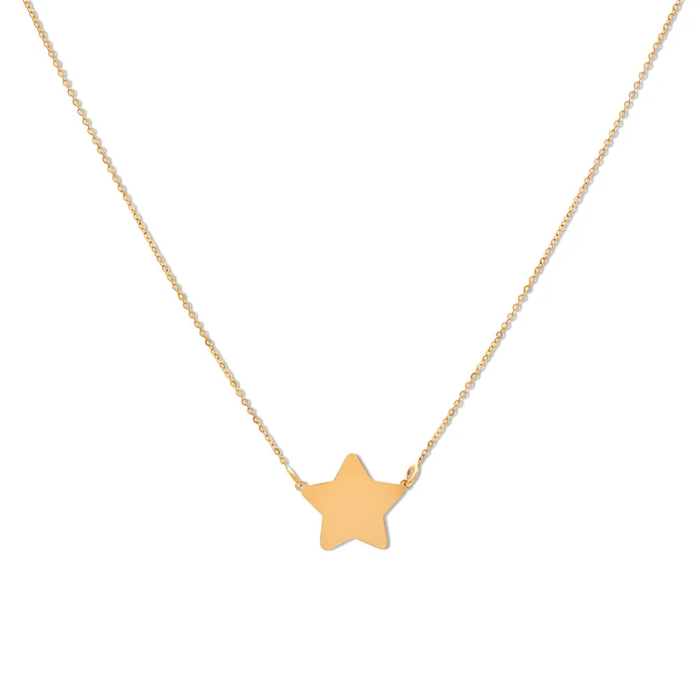 High Polish Single Star Choker Necklace