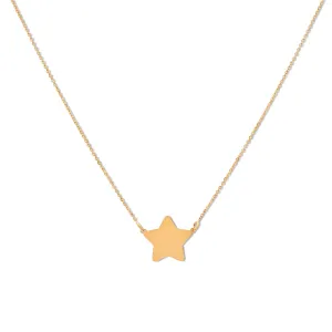 High Polish Single Star Choker Necklace