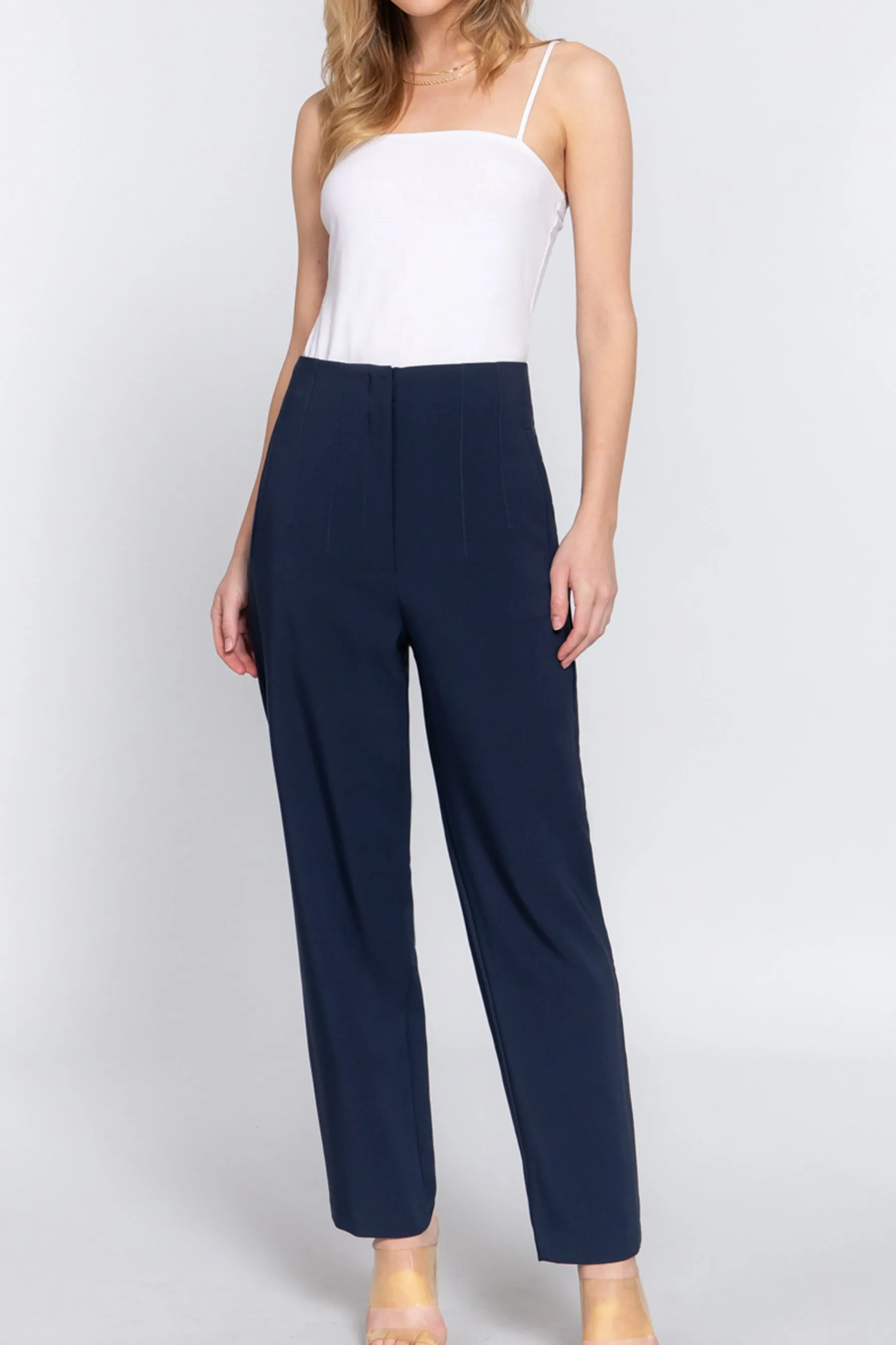 High Waist Pintuck Pants Straight-Leg Design ZP13839C28 $10.50Each
