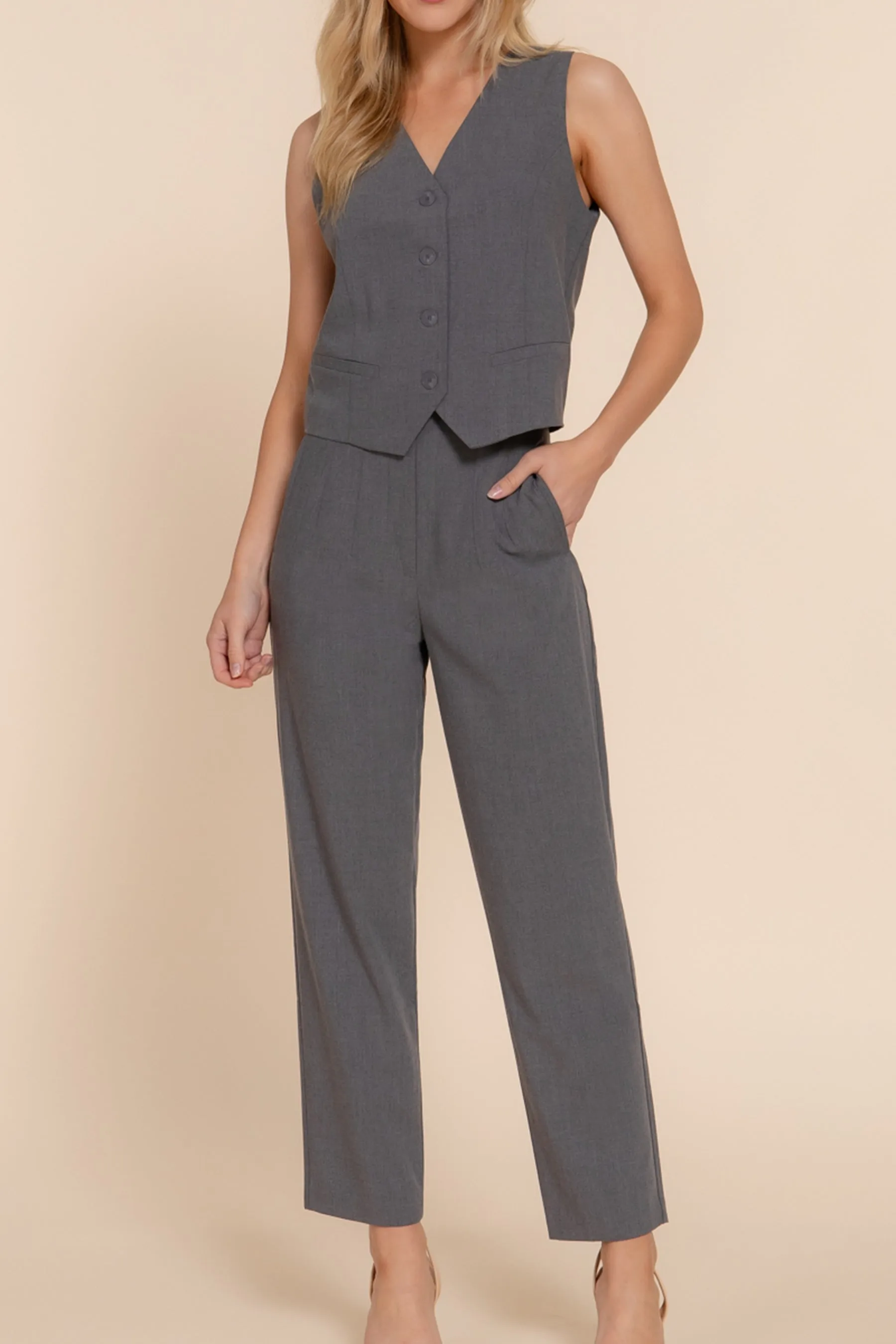 High Waist Pintuck Pants Straight-Leg Design ZP13839C28 $10.50Each