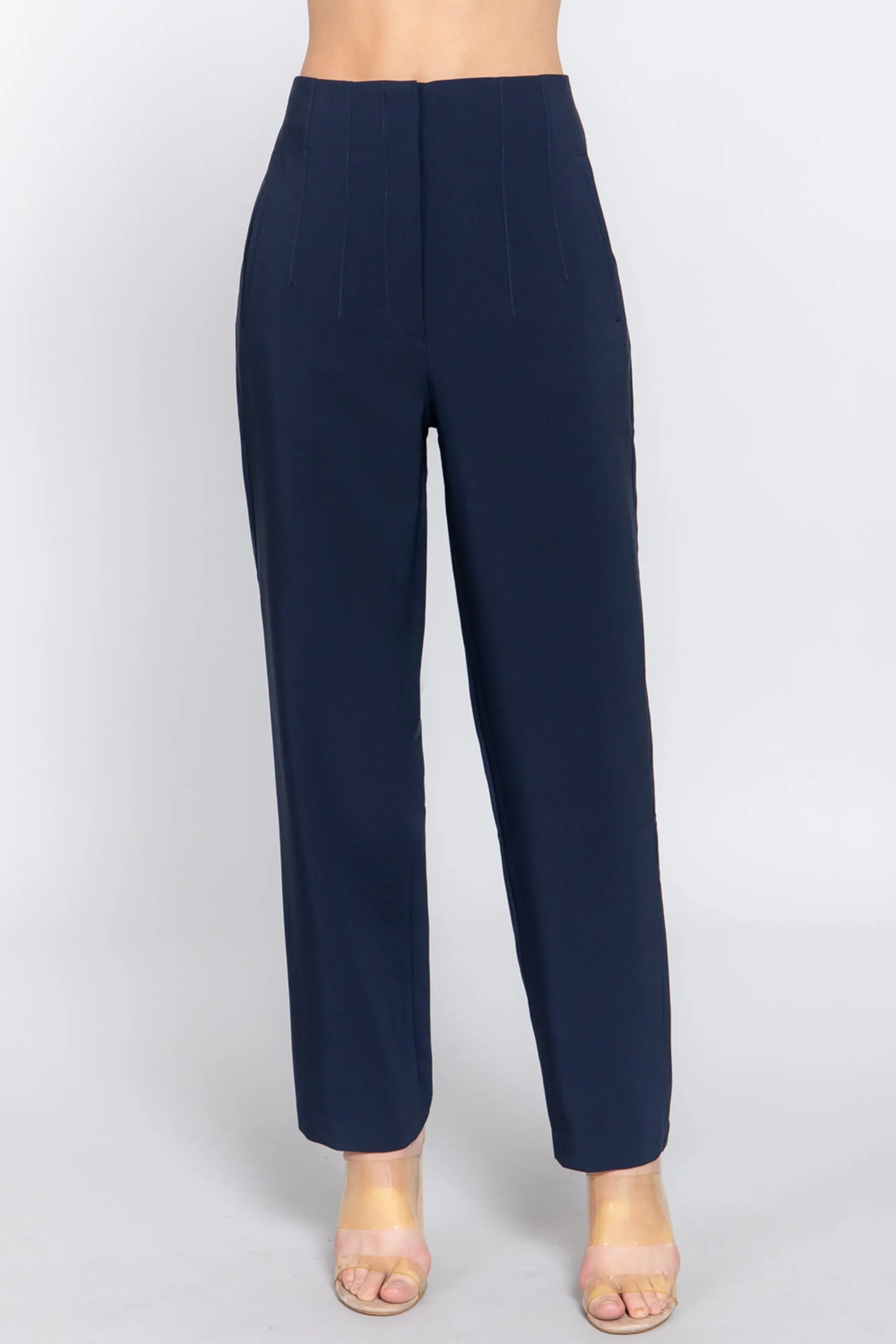 High Waist Pintuck Pants Straight-Leg Design ZP13839C28 $10.50Each