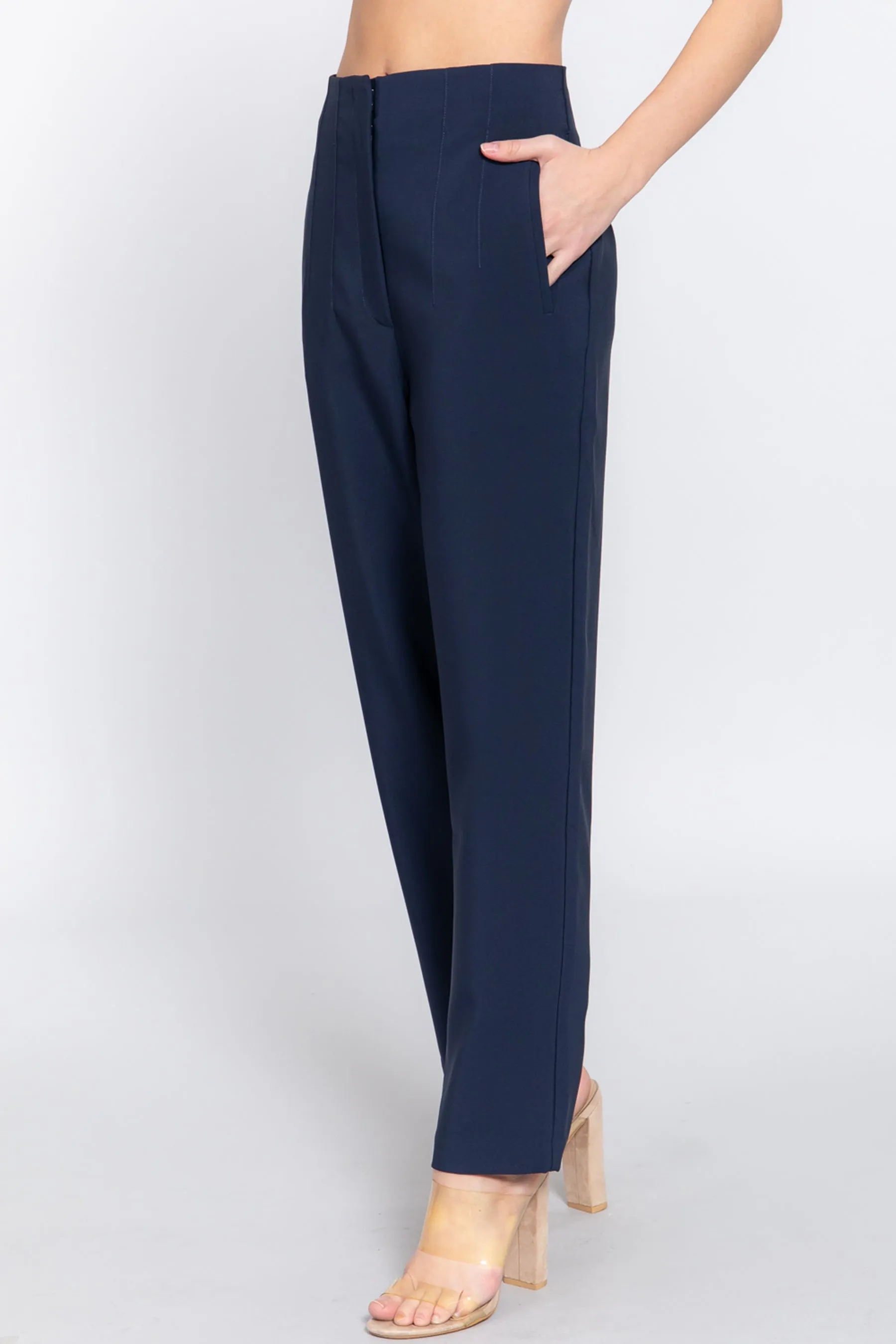 High Waist Pintuck Pants Straight-Leg Design ZP13839C28 $10.50Each