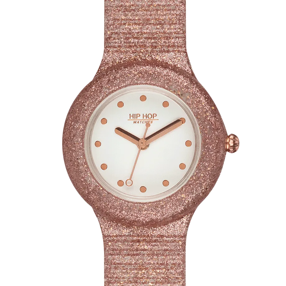 Hip Hop Rose Gold Sparkling Mania Collection 32mm Hwu0969 watch