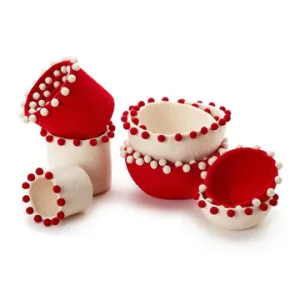 HOLIDAY FELT BOWL/BASKET-MEDIUM