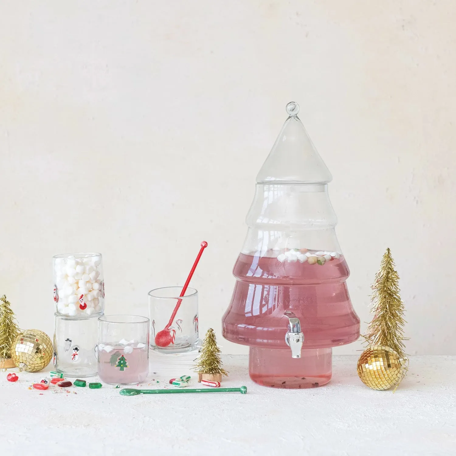 HOLIDAY ICON DRINKING GLASS