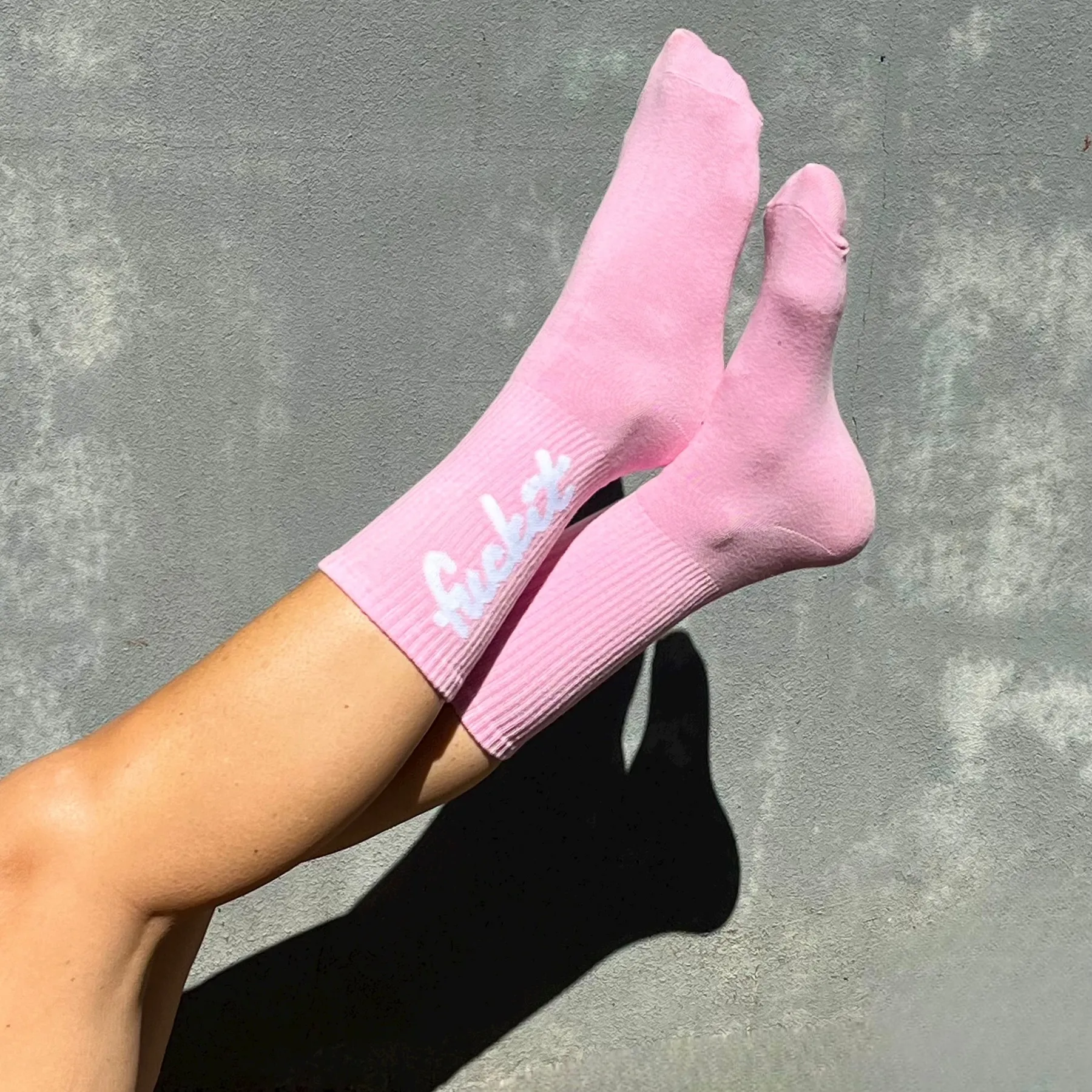 Hoops and Chains Fuckit  Socks Pink