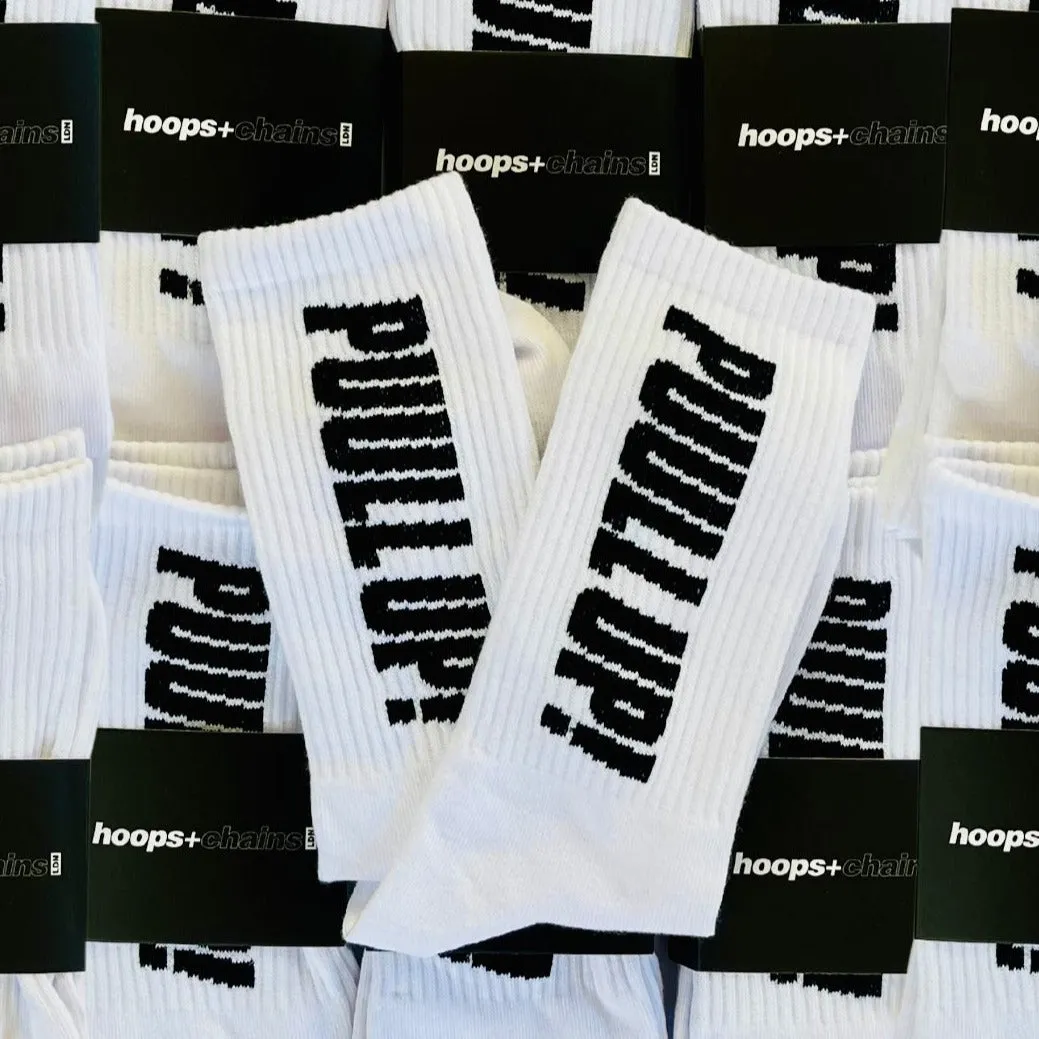 Hoops and Chains Puull Up Socks