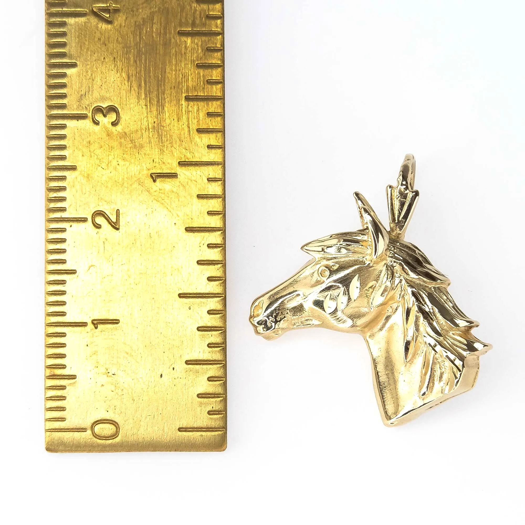 Horse Pendant in 14K Yellow Gold