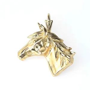 Horse Pendant in 14K Yellow Gold