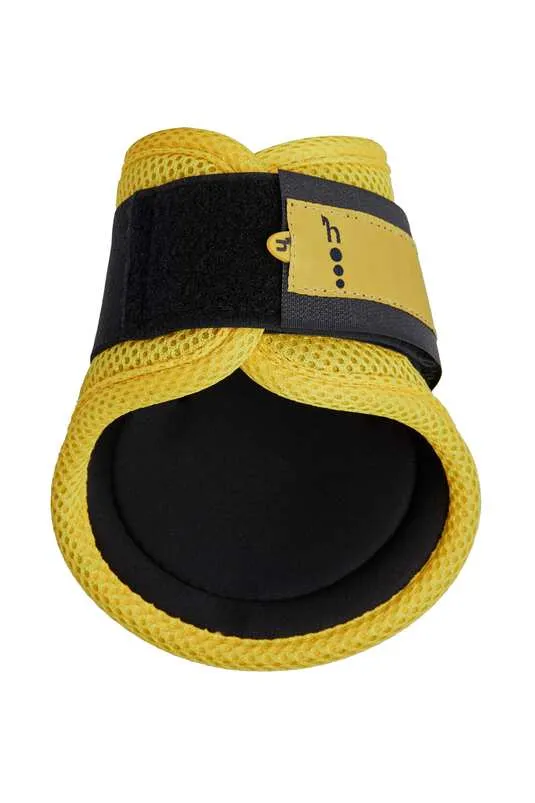 Horze Chicago 2.0 Fetlock Boots Very Dark Blue with Yellow