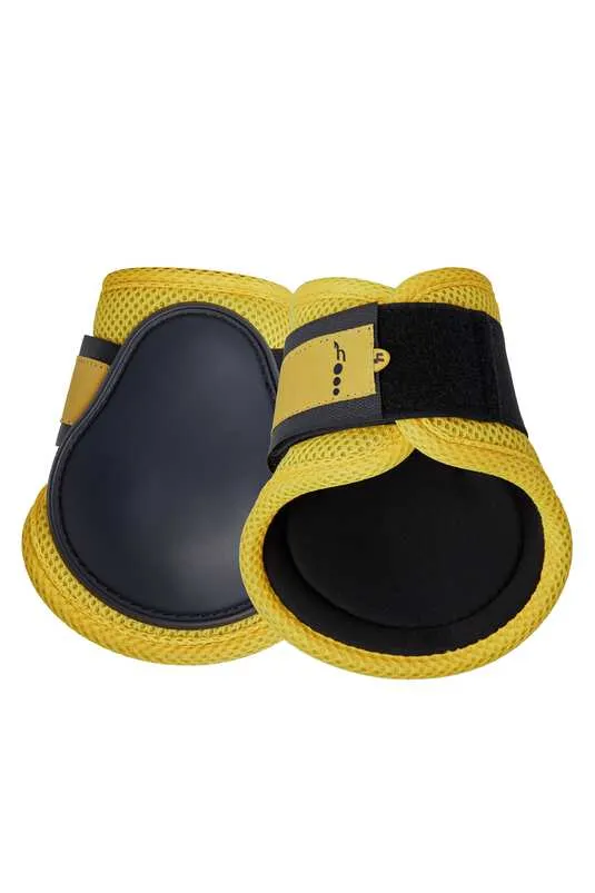 Horze Chicago 2.0 Fetlock Boots Very Dark Blue with Yellow