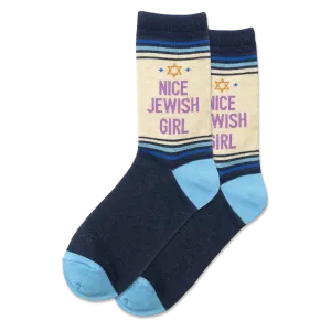 HOTSOX Women's Nice Jewish Girl Crew Socks