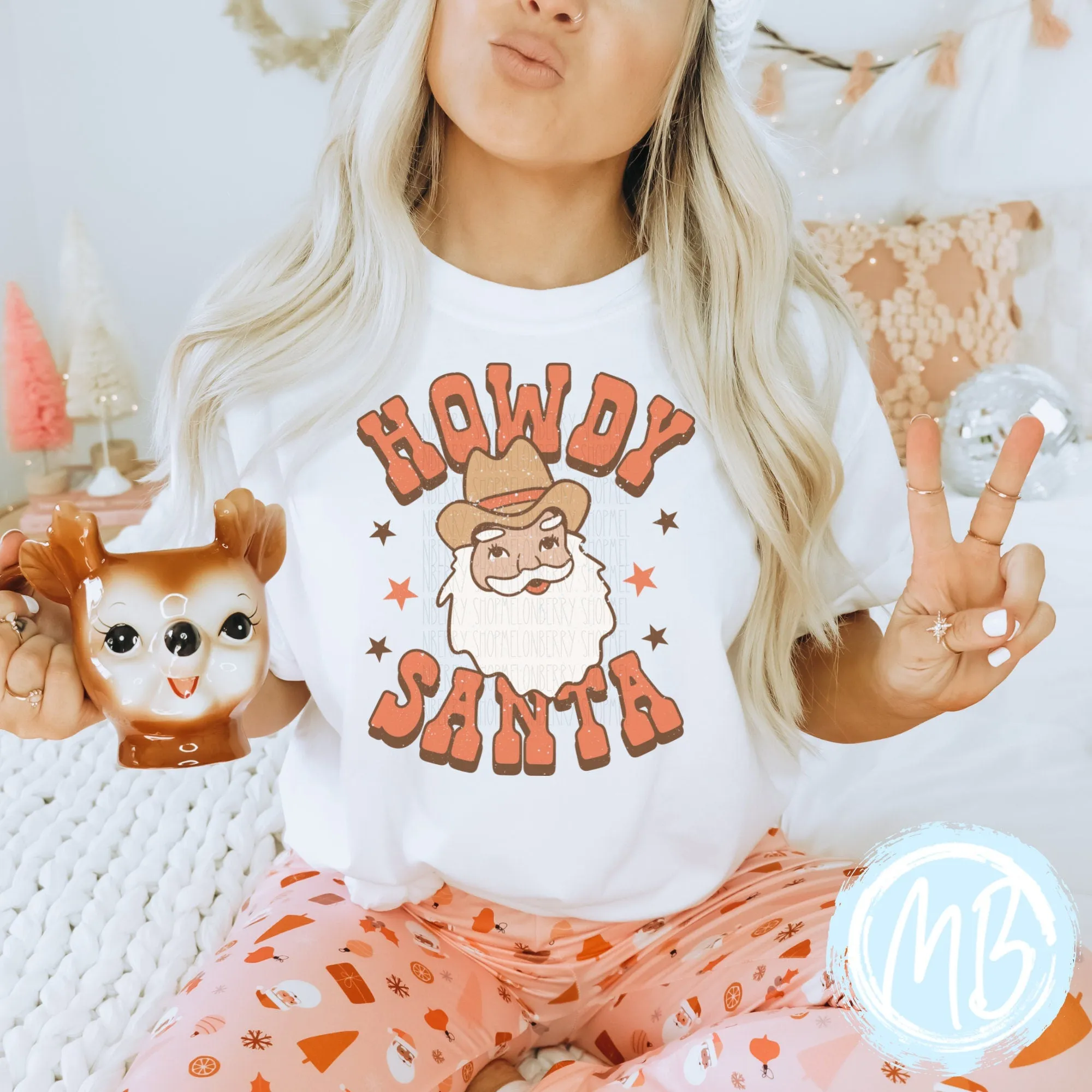 Howdy Santa Tee | Women | Christmas | Santa | Adult |