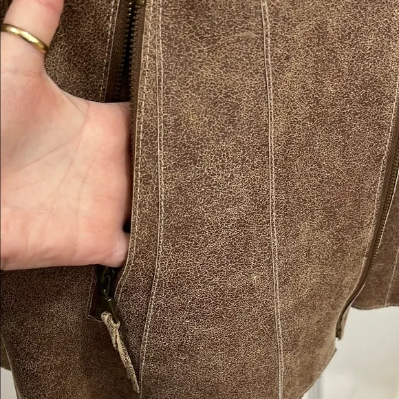 i.e Brown Faux Fur Collar Women's Jacket