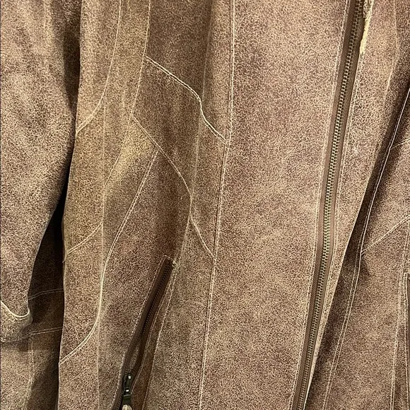 i.e Brown Faux Fur Collar Women's Jacket