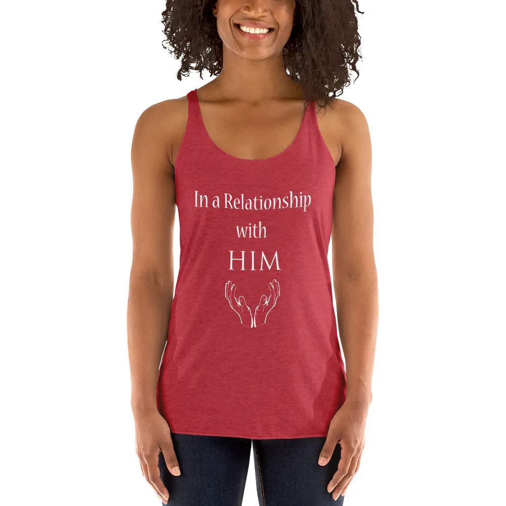 In a Relationship with HIM, Faith, Women's Racerback Tank