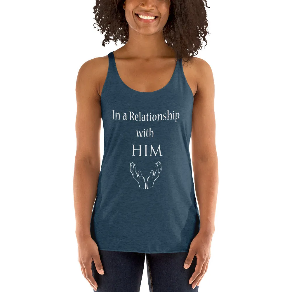In a Relationship with HIM, Faith, Women's Racerback Tank