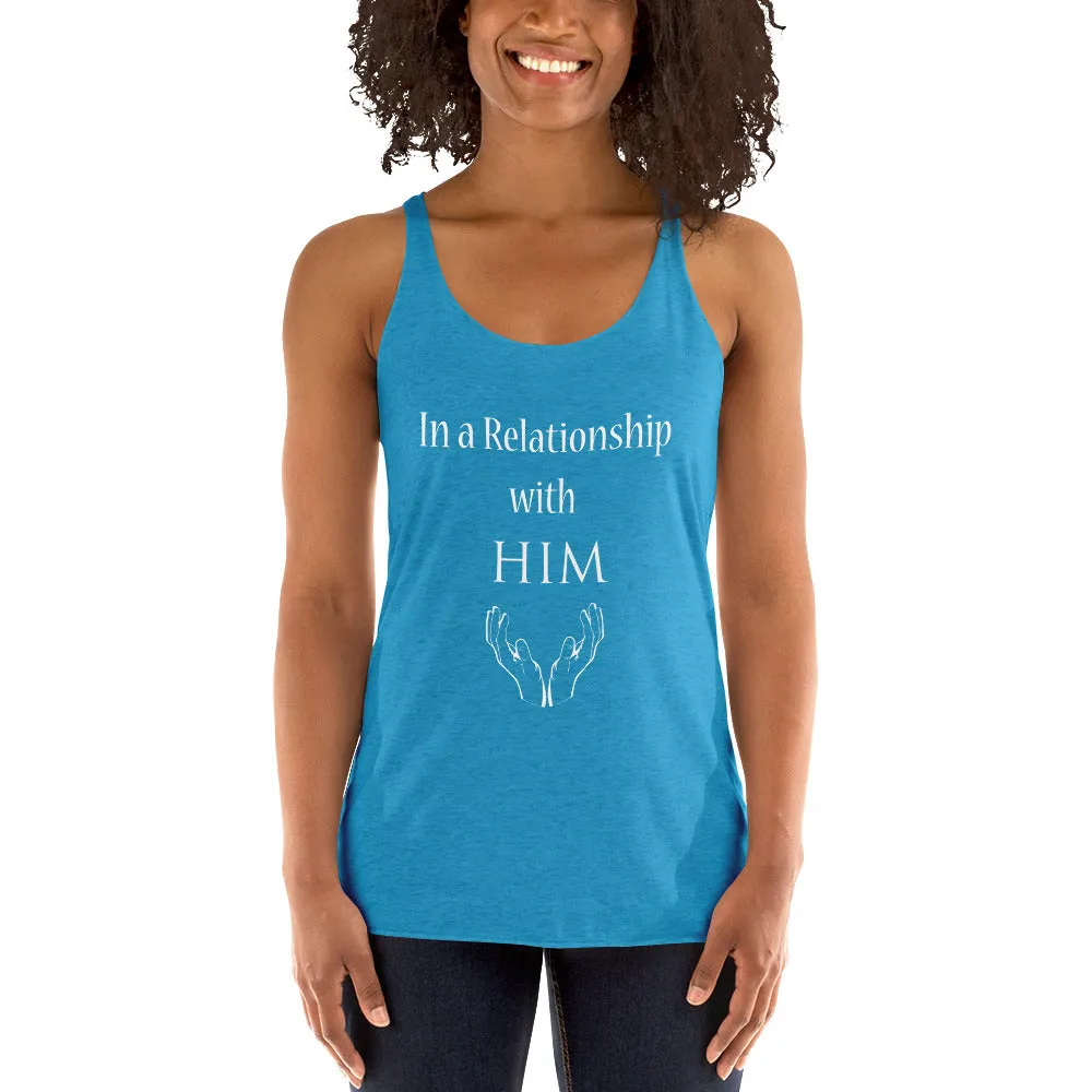 In a Relationship with HIM, Faith, Women's Racerback Tank