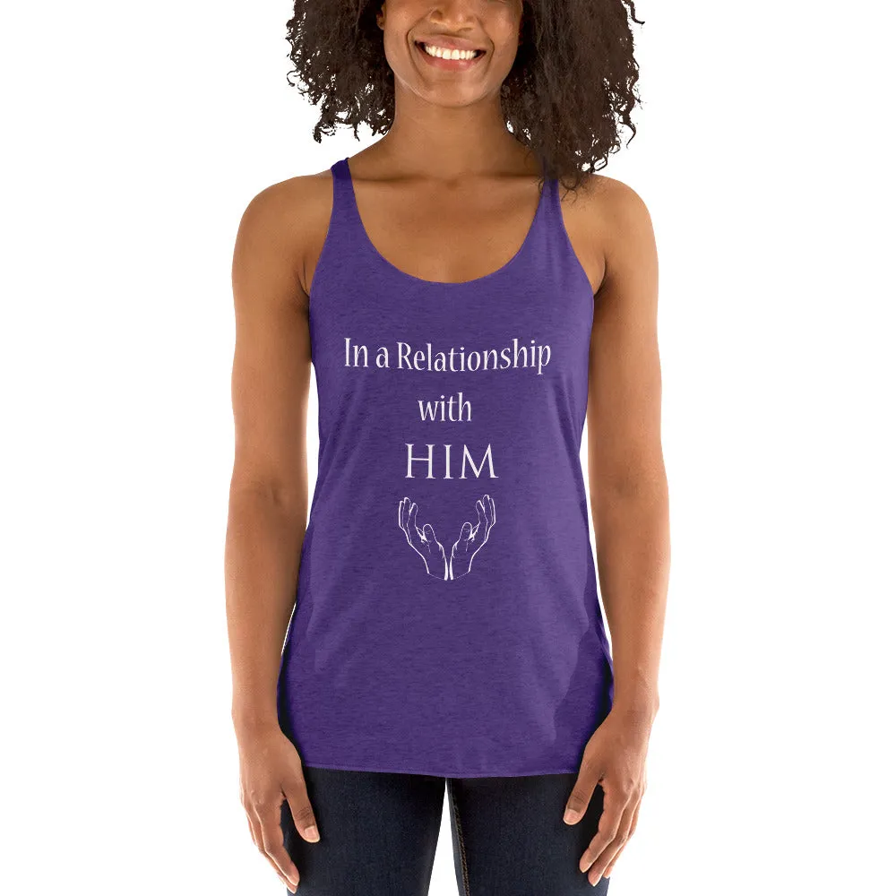 In a Relationship with HIM, Faith, Women's Racerback Tank