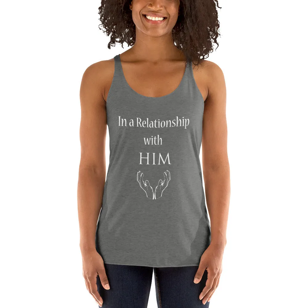 In a Relationship with HIM, Faith, Women's Racerback Tank