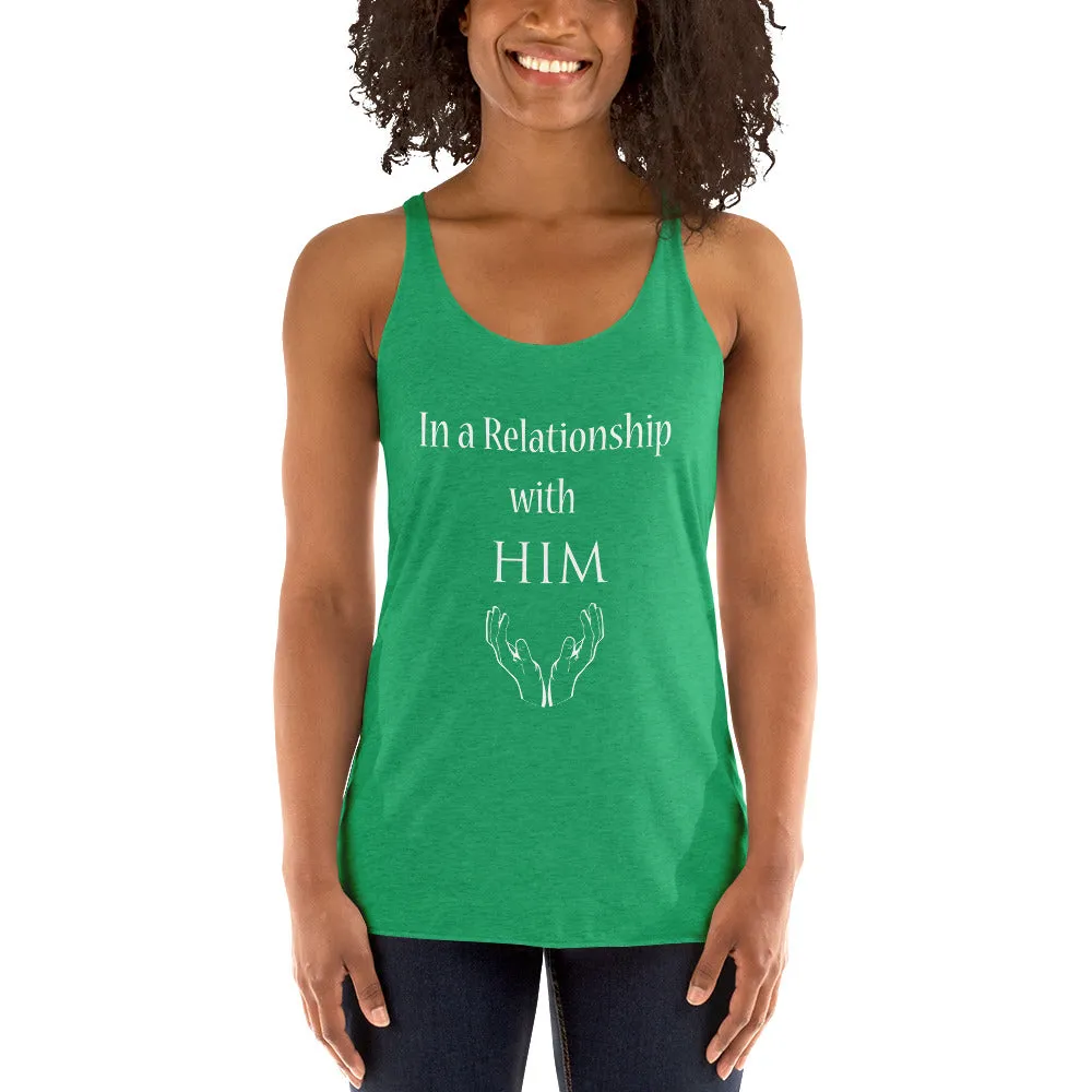 In a Relationship with HIM, Faith, Women's Racerback Tank