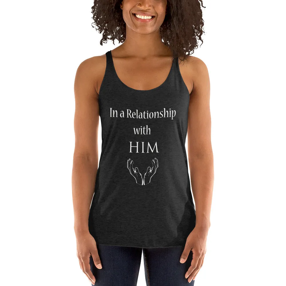 In a Relationship with HIM, Faith, Women's Racerback Tank