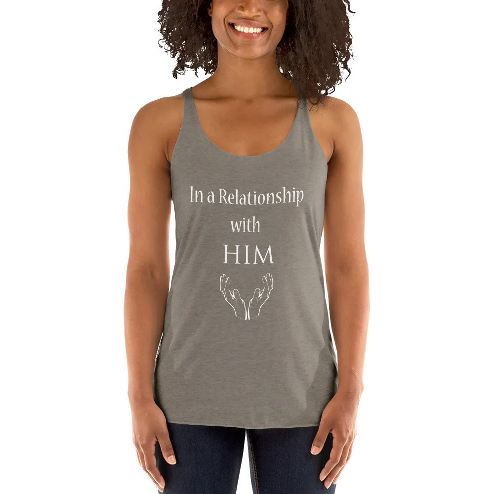 In a Relationship with HIM, Faith, Women's Racerback Tank