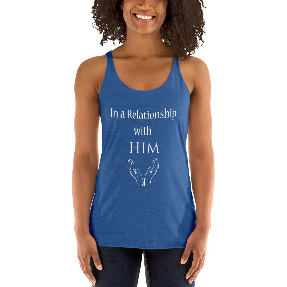 In a Relationship with HIM, Faith, Women's Racerback Tank