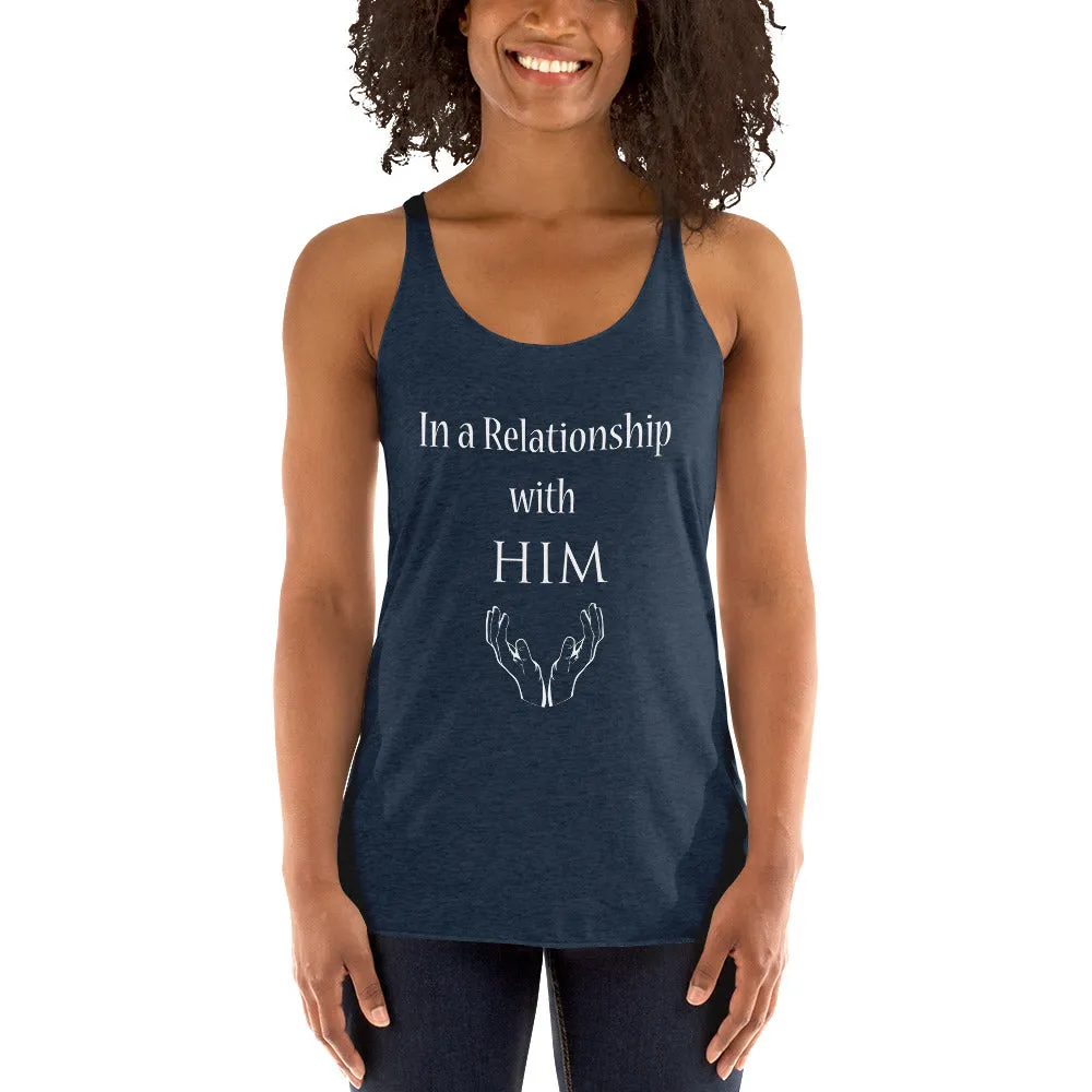 In a Relationship with HIM, Faith, Women's Racerback Tank