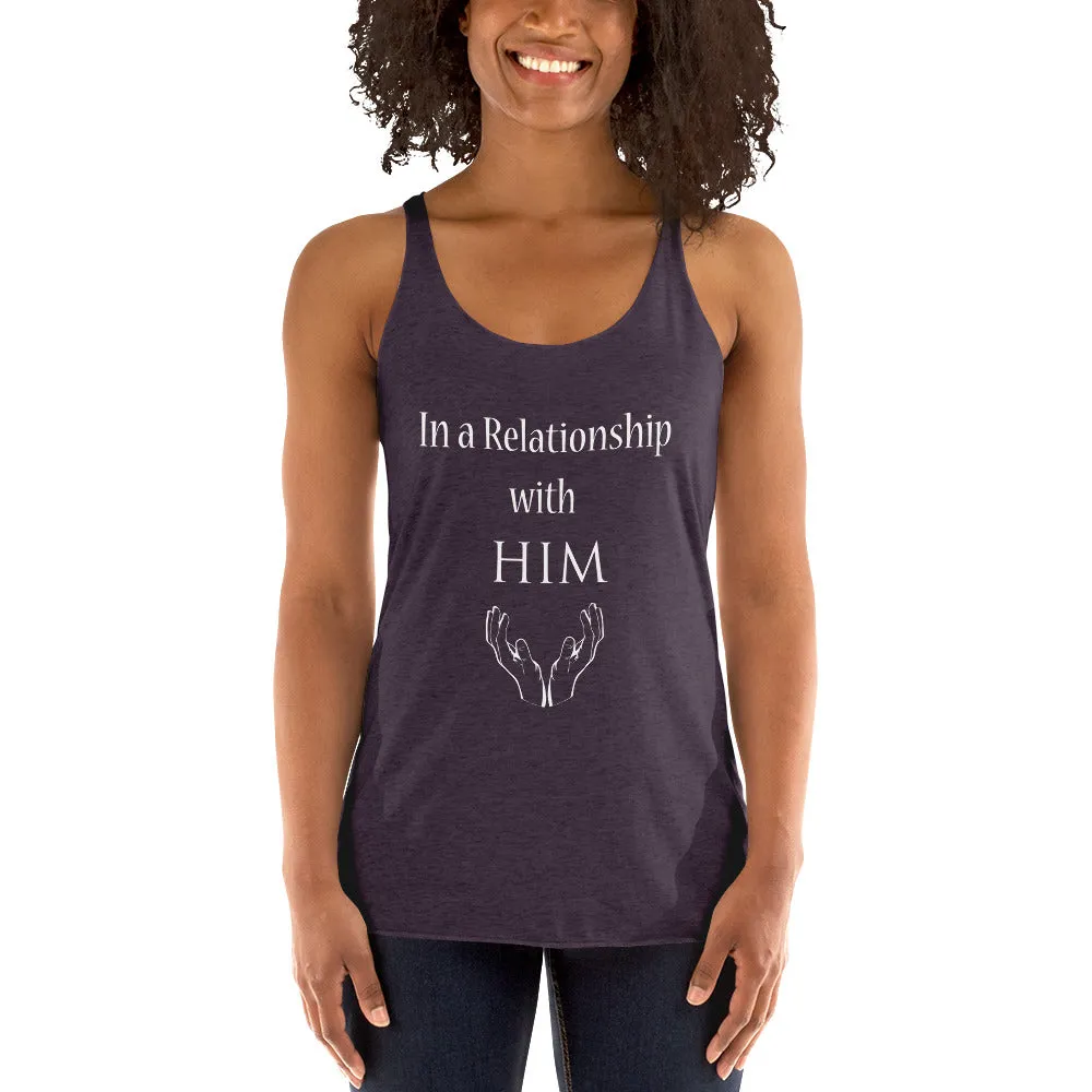 In a Relationship with HIM, Faith, Women's Racerback Tank