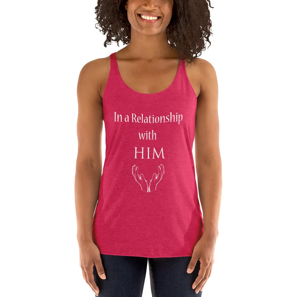 In a Relationship with HIM, Faith, Women's Racerback Tank