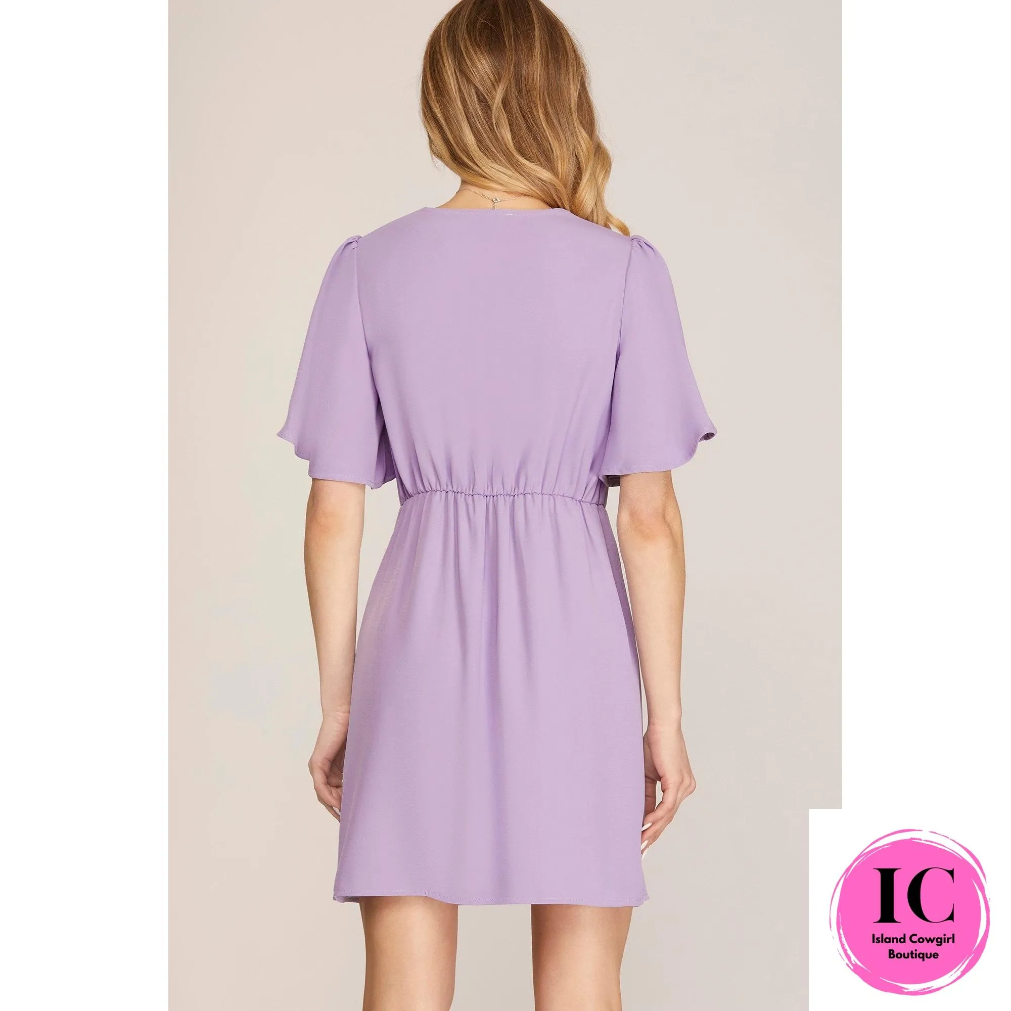 In Your Love Lavender Wrap Dress